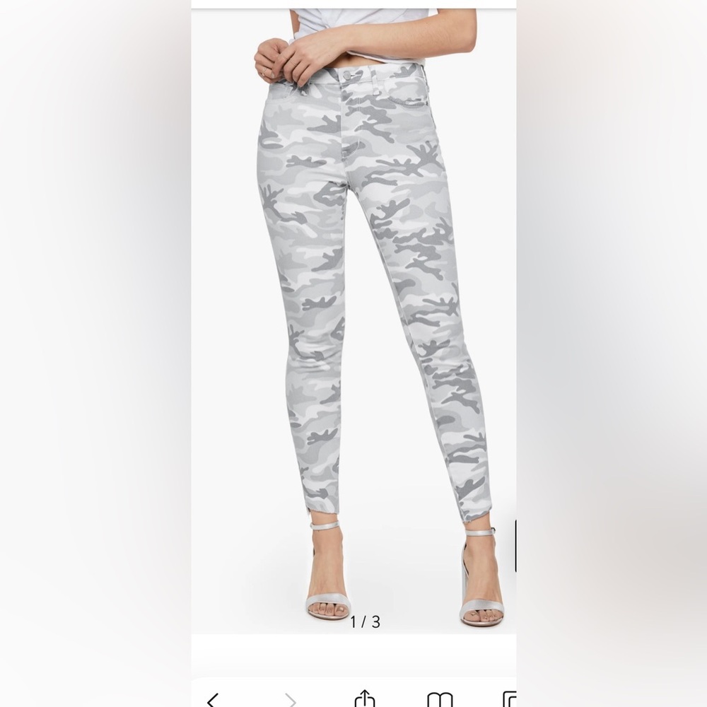 New Sam Edelman Gray Camouflage denim jeans Leggings